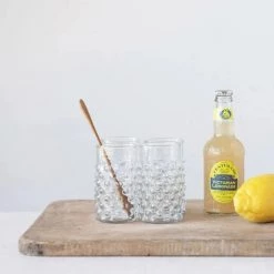 Creative Co-Op Servingware + Utensils Hobnail Drinking Glass