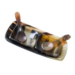 Be Home Servingware + Utensils Horn Salt & Pepper Serving Dish