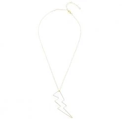 Ink + Alloy Lightning Bold Brass Wire Necklace Jewelry