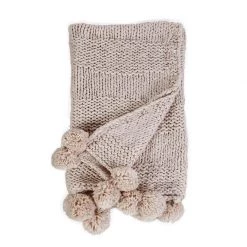 Pom Pom At Home Inc Oulu Natural Throw Throws + Bedding + Pillows
