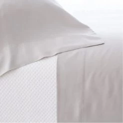 Pine Cone Hill Silken Solid Grey Sheet Set