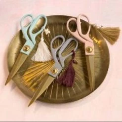 Designworks Inc Books + Stationary + Games Tassel & Charm Blush Scissors