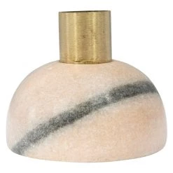 Bloomingville Pink Marble And Brass Candle Holder Accessories