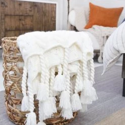 Pom Pom At Home Inc Throws + Bedding + Pillows Capistrano Winter White Throw