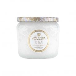 Voluspa Suede Blanc Petite Jar Candle Candles + Diffusers