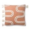 Loloi Rugs Salmon And Natural Zig Zag Pillow Throws + Bedding + Pillows