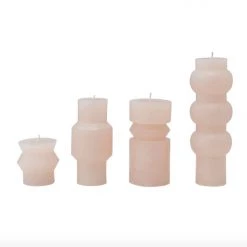 Creative Co-Op Candles + Diffusers Unscented Totem Pillar Blush Candle