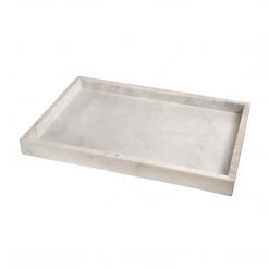 Bidk Home Marble Opal White Tank Tray